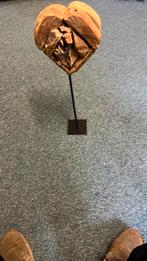 Houten hart, Huis en Inrichting, Lampen | Vloerlampen, Ophalen, Zo goed als nieuw, Minder dan 100 cm