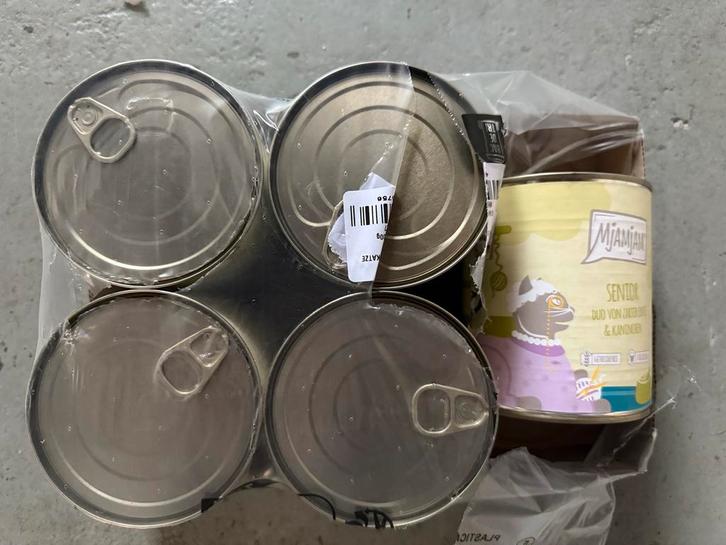 5x Mjamjam kat blikken 800G eend / konijn, Dieren en Toebehoren, Dierenvoeding, Kat, Ophalen of Verzenden