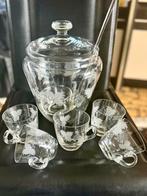 Punch bowl set, Antiek en Kunst, Antiek | Glas en Kristal, Ophalen of Verzenden