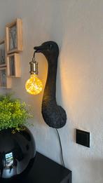 Struisvogel wandlamp, Huis en Inrichting, Lampen | Wandlampen, Ophalen, Zo goed als nieuw, Kunststof