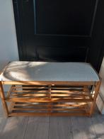 Creme bankje met schoenenrek, Huis en Inrichting, Banken | Bankstellen, Ophalen of Verzenden