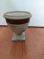 Bloempot creme/bruin omtrek15cm, Tuin en Terras, Bloempotten, Rond, Binnen, Ophalen of Verzenden, Zo goed als nieuw