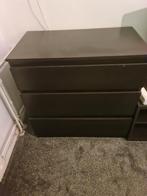 2x Zwarte IKEA Ladekast, Huis en Inrichting, Kasten | Kledingkasten, Ophalen, Kunststof, Gebruikt, 50 tot 100 cm