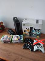 XBox 360 Compleet in Doos met 3 Controllers en 10 Spellen, Spelcomputers en Games, Spelcomputers | Xbox 360, Met games, Ophalen of Verzenden