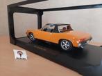 VW-PORSCHE 914-6 1973 in oranje van Norev 1:18, Auto, Norev, Ophalen of Verzenden, Norev