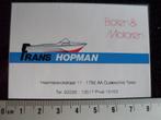sticker frans hopman boten en motoren logo oudeschild texel, Verzamelen, Stickers, Verzenden, Zo goed als nieuw, Bedrijf of Vereniging