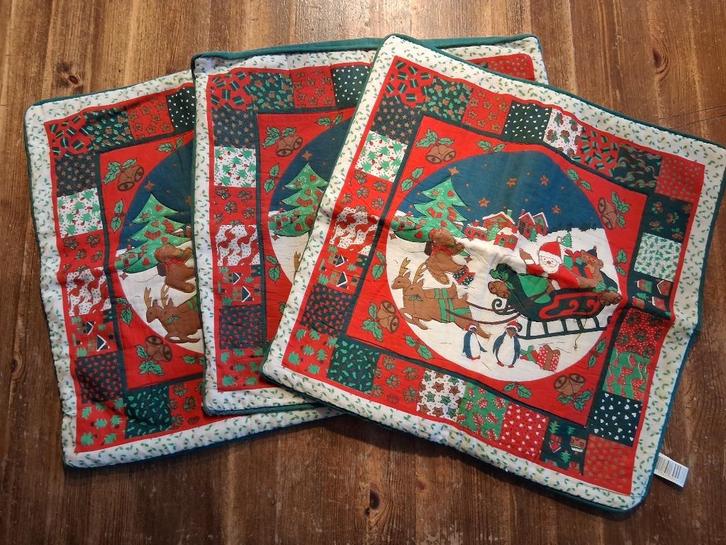 Kussensloopjes kerst 40 x 40 cm - 8 stuks, Diversen, Kerst, Gebruikt, Ophalen of Verzenden