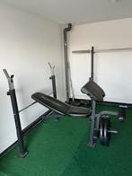Tunturi WB60 Halterbank-Bankdrukbank/Leg Extension/Bicepcurl, Ophalen, Gebruikt, Fitnessbank