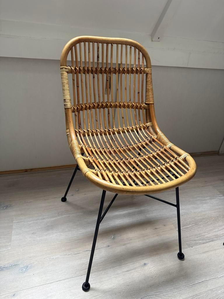Rotan stoel - Zo goed als nieuw!, Ophalen, Bruin, Riet of Rotan, Zo goed als nieuw