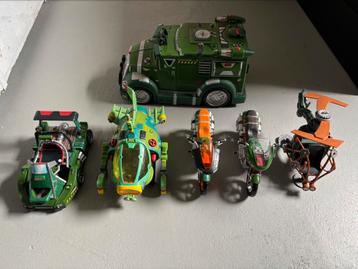 Tmnt turtles voertuigen battle shell, shell sub, pogo chopte beschikbaar voor biedingen