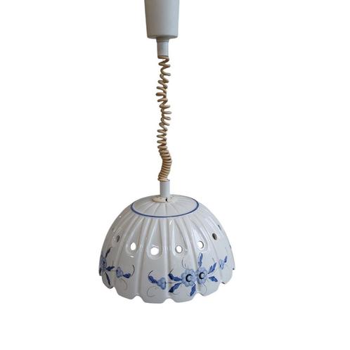 Vintage keramiek hanglamp, Huis en Inrichting, Lampen | Hanglampen, Gebruikt, Minder dan 50 cm, Overige materialen, Ophalen of Verzenden