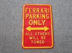 FERRARI PARKING RECLAMEBORD, Ophalen, Zo goed als nieuw, Reclamebord