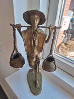 Bronzen beeld van een Aziatische waterdrager, Ophalen of Verzenden