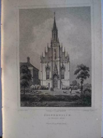 045 / Groenendijk de Nieuwe Kerk    Staalgravure 1860 beschikbaar voor biedingen