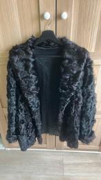 Zwarte Bontjas, Kleding | Dames, Jassen | Winter, Ophalen of Verzenden, Gedragen, Maat 42/44 (L), Zwart