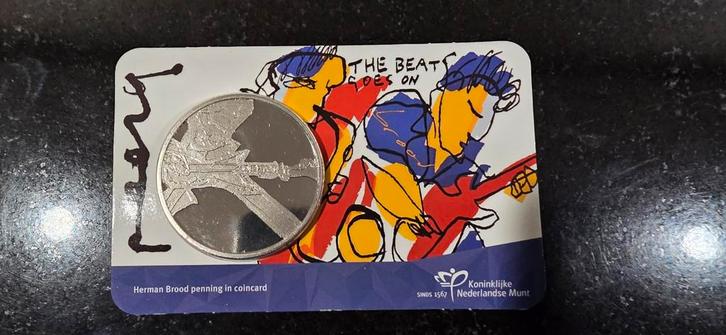 Herman Brood Coincard Penning KNM, Postzegels en Munten, Penningen en Medailles, Overige materialen, Nederland, Ophalen of Verzenden