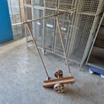 zware platenwagen met 160 mm wielen en RVS stang, Doe-het-zelf en Verbouw, Transportwagens, 100 liter of meer, Ophalen of Verzenden