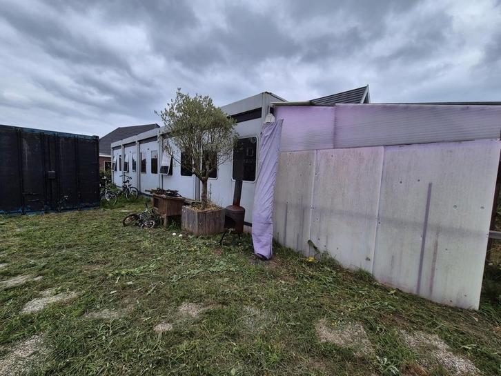 Nette, ruime en gasloze woonunit van 113m2 te koop!, Doe-het-zelf en Verbouw, Bouwketen en Schaftketen, Gebruikt, Ophalen