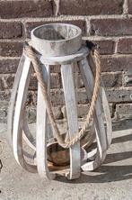 Windlicht, Huis en Inrichting, Woonaccessoires | Kandelaars en Kaarsen, Ophalen, Zo goed als nieuw, Hout, 25 tot 50 cm