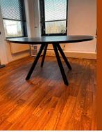 Ronde houten eettafel, Huis en Inrichting, Tafels | Eettafels, Ophalen, Gebruikt, 100 tot 150 cm, Vier personen