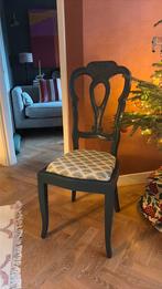 Stoelen eetkamer, Huis en Inrichting, Stoelen, Ophalen, Blauw, Zo goed als nieuw, Stof