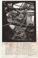 Brand buurt Het Klooster Deventer 1951 brandweerlui persfoto, Gebruikt, Verzenden, Foto, 1940 tot 1960