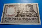 Zeer mooi BANKBILJET van 100 Gulden 1953 - type ERASMUS !, Verzenden, 100 gulden, Los biljet