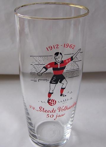 Vintage vv.,,Steeds Volharden" 50 jaar -1912-1962 bierglas.