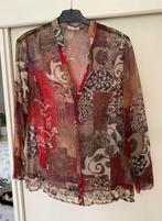 Dunne rood bruine blouse, Kleding | Dames, Blouses en Tunieken, Ophalen of Verzenden, Zo goed als nieuw, Maat 42/44 (L), Rood