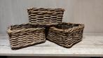 Landelijke mandjes manden rotan riet 3x, Huis en Inrichting, Woonaccessoires | Schalen en Manden, Ophalen, Mand, Rond, Zo goed als nieuw
