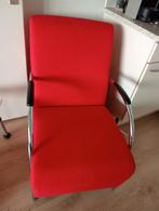 Rode fauteuil met chromen frame, Ophalen, Gebruikt, Minder dan 75 cm, Metaal