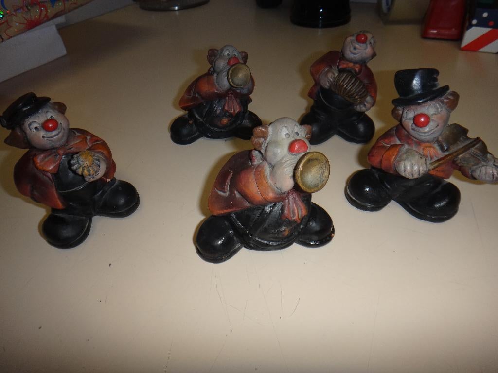 T.K. 5 mooie clowns, Verzamelen, Beelden en Beeldjes, Ophalen of Verzenden, Zo goed als nieuw, Mens