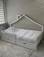 Vitalispa Huisbed Wit 90x200 + 2 Laden, Ophalen, 85 tot 100 cm, Gebruikt, Lattenbodem