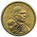 United States - One Dollar "Sacagawea Dollar" 2000-P FDC (37, Postzegels en Munten, Munten | Amerika, Losse munt, Verzenden, Noord-Amerika