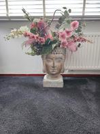 Boedha bloempot + sierkussens, Ophalen, Gebruikt, Roze, Rond