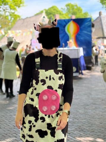 Koeienpak dames tuniek carnaval dorpsfeest loopgroep beschikbaar voor biedingen