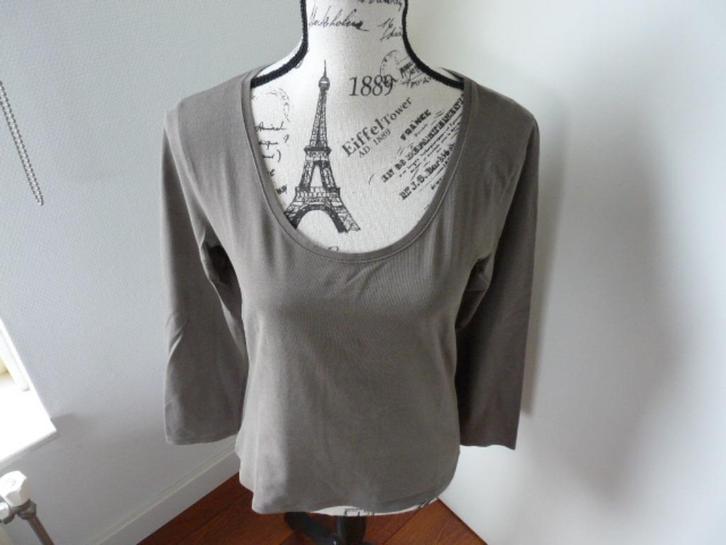  Groen olijf groene top ronde hals van Turnover  xl 42/44 , Kleding | Dames, T-shirts, Zo goed als nieuw, Maat 42/44 (L), Groen