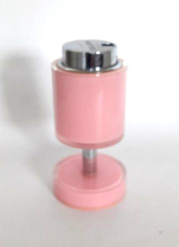 Exclusieve vintage tafelaansteker roze/ chroom - retro  beschikbaar voor biedingen