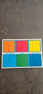 Houten Puzzelbord met Vormen, 2 tot 4 jaar, 10 tot 50 stukjes, Ophalen of Verzenden, Zo goed als nieuw