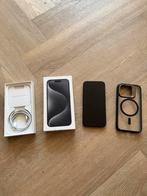 iPhone 15 pro zwart 128GB - 89% Batterij KRASVRIJ, 128 GB, 89 %, Zwart, Ophalen of Verzenden