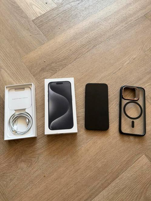 iPhone 15 pro zwart 128GB - 89% Batterij KRASVRIJ, Telecommunicatie, Mobiele telefoons | Apple iPhone, Zo goed als nieuw, 128 GB