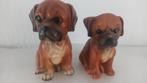2 Boxer beeldjes 11 en 13 cm, Ophalen of Verzenden, Gebruikt, Hond of Kat, Beeldje of Figuurtje