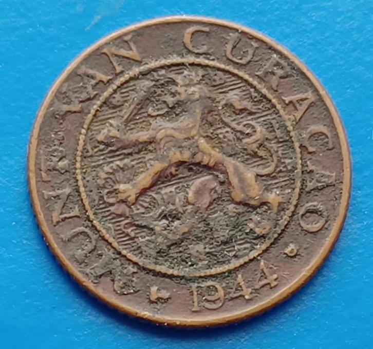 Curaçao 1 cent 1944 - Wilhelmina, Postzegels en Munten, Munten | Nederland, Losse munt, 1 cent, Koningin Wilhelmina, Verzenden