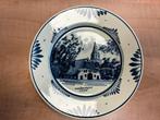 Oud Delfts blauw bordje Oude Kerk Emmen, Ophalen of Verzenden