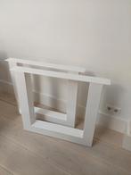 Wiitte stalen U tafelpoten., Huis en Inrichting, Tafelonderdelen, Ophalen, 50 tot 100 cm, Rond, 50 tot 100 cm