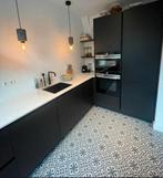 Nobilia keuken met composieten blad incl.apparatuur+Garantie, Huis en Inrichting, Zwart, Overige typen, Ophalen of Verzenden, Zo goed als nieuw