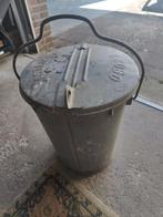 zinken prullenbak Castricum, Huis en Inrichting, Woonaccessoires | Prullenbakken, Ophalen, Gebruikt, Minder dan 50 cm