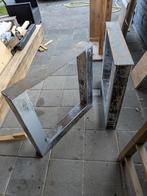 Metalen tafelpoten - Industrieel design, Huis en Inrichting, Ophalen, Tafelpoot, Gebruikt, 50 tot 100 cm