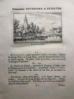 101 / Leiden De Zaayhal Kopergravure 1732, Antiek en Kunst, Ophalen of Verzenden