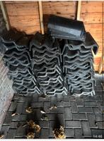 Sneldekkers betonnenpan Gevelpan Zwart + Eindvorsten, Doe-het-zelf en Verbouw, Dakpannen en Dakbedekking, Ophalen, Steen of Klei